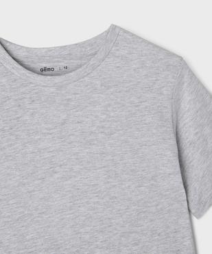 Tee-shirt à manches courtes uni garçon maille chinée vue7 - GEMO (JUNIOR) - GEMO