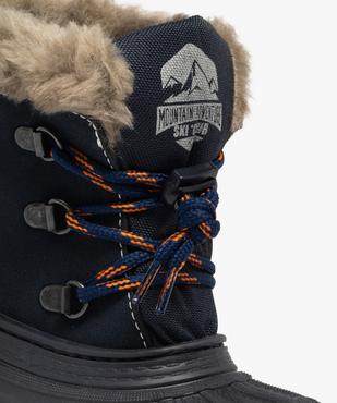 Après-ski garçon avec col fourré à lacets ronds auto-bloquants - Boatilus vue6 - BOATILUS - GEMO