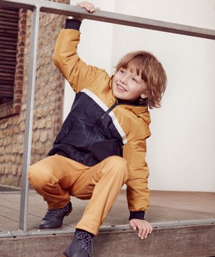 Blouson garçon déperlant à capuche vue5 - GEMO 4G GARCON - GEMO