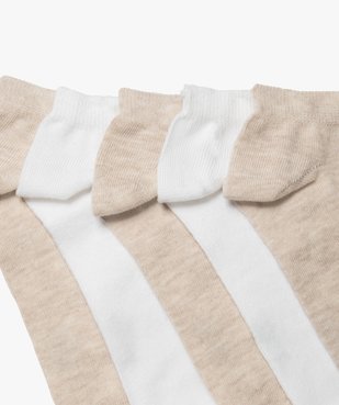 Chaussettes femme ultra courtes unies (lot de 5) vue2 - GEMO(HOMWR FEM) - GEMO