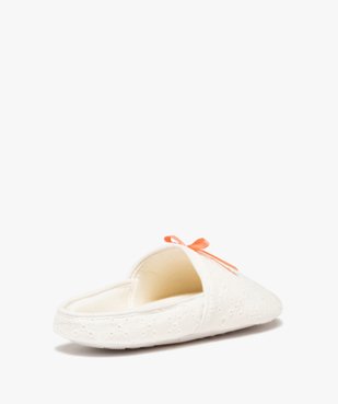 Chaussons femme mules plates dessus dentelle anglaise vue4 - GEMO(HOMWR FEM) - GEMO