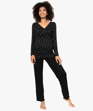 Pyjama de grossesse et d'allaitement imprimé vue1 - GEMO (MATER) - GEMO