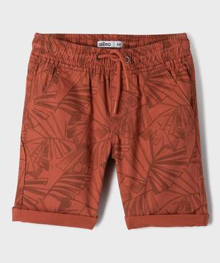 Bermuda en twill de coton imprimé tropical garçon vue2 - GEMO (ENFANT) - GEMO