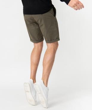 Bermuda homme en toile extensible 5 poches coupe chino vue3 - GEMO (HOMME) - GEMO