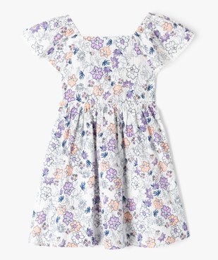Robe manches courtes à motifs fleuris fille - LuluCastagnette vue2 - LULUCASTAGNETTE - GEMO