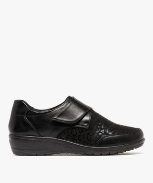 Derbies confort à scratch à talon compensé femme vue7 - G'FLEX - GEMO