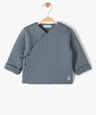 Gilet bébé matelassé fermeture cache-cœur doublure imprimée - LuluCastagnette vue1 - LULUCASTAGNETTE - GEMO