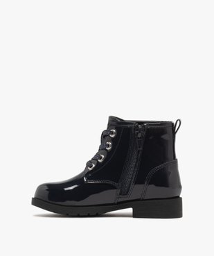 Boots fille vernies à lacets pailletées et avec zip vue4 - LOVELY WINGS GEMO FOR GOOD - GEMO