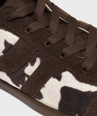 Baskets basses à lacets motifs pelage de vache femme - Camps United vue6 - CAMPS - GEMO