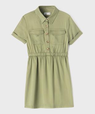 Robe à manches courtes et col chemise fille vue1 - GEMO 4G FILLE - GEMO