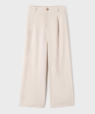 Pantalon large à pinces en lin et viscose fille vue1 - GEMO 4G FILLE - GEMO