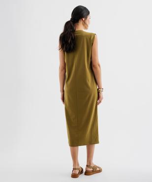 Robe longue sans manches en coton femme vue3 - GEMO 4G FEMME - GEMO