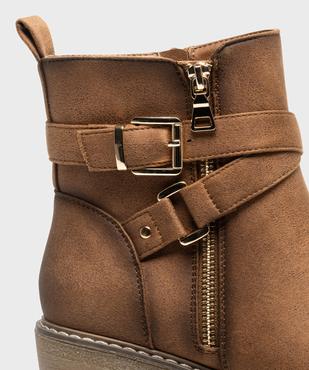 Boots zippées à talon compensé femme vue6 - VALENTINA BALDANO GEMO FORGOOD - GEMO