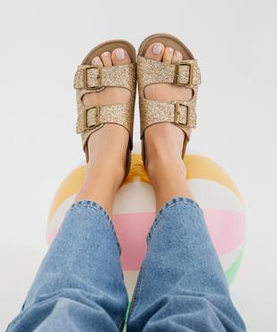 Mules double bride à paillettes avec semelle intérieure cuir femme - 5 Miles vue7 - VALENTINA BALDA - GEMO