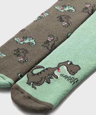 Chaussettes antidérapantes à motifs dinosaures garçon (lot de 2) vue2 - GEMO 4G GARCON - GEMO