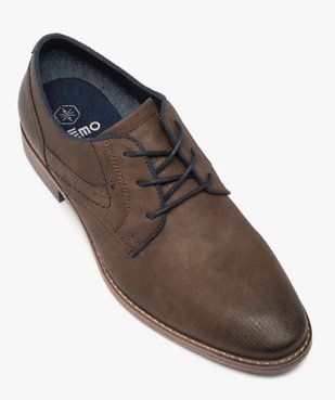 Derbies homme à lacets dessus textile vue5 - GEMO(URBAIN) - GEMO