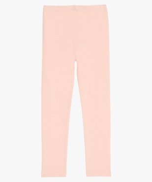 Legging fille uni contenant du coton biologique vue2 - GEMO C4G FILLE - GEMO