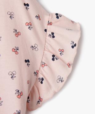 Chemise de nuit à manches courtes volantées fille vue2 - GEMO 4G FILLE - GEMO