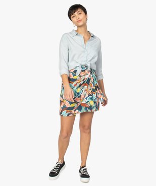 Chemise femme en Lyocell avec large poche poitrine vue5 - GEMO C4G FEMME - GEMO