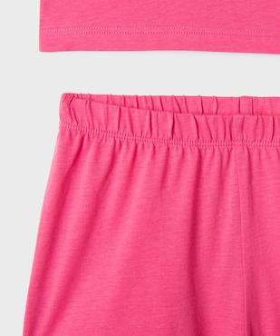 Pyjashort en jersey de coton imprimé fille vue3 - GEMO (ENFANT) - GEMO
