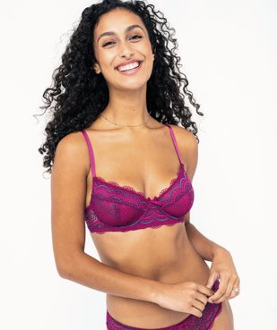 Soutien-gorge à armatures forme corbeille en dentelle vue1 - GEMO(HOMWR FEM) - GEMO