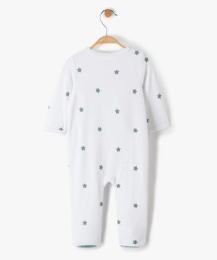 Pyjama bébé en velours avec message et fermeture devant vue3 - GEMO(BB COUCHE) - GEMO