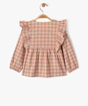 Blouse manches longues à carreaux bébé fille - LuluCastagnette vue3 - LULUCASTAGNETTE - GEMO