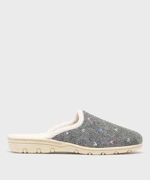 Chaussons mules avec motifs brodés femme vue1 - G'FLEX GEMO FOR GOOD - GEMO