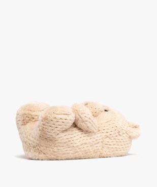 Chaussons femme en volume ours en peluche à pois dorés vue4 - GEMO(HOMWR FEM) - GEMO