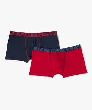Boxer homme grande taille uni avec ceinture imprimée (lot de 2) vue1 - GEMO 4G HOMME - GEMO