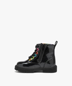 Boots bébé fille à paillettes avec détail arc-en-ciel vue3 - GEMO(BEBE DEBT) - GEMO