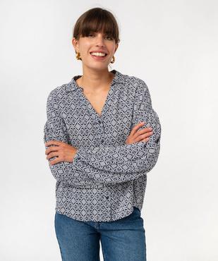 Chemise à motifs femme vue1 - GEMO(FEMME PAP) - GEMO