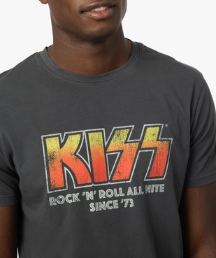 Tee-shirt homme avec inscription rock - Kiss vue2 - KISS - GEMO