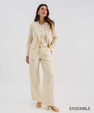 Ensemble de costume 3 pièces rayé pour femme - GEMO