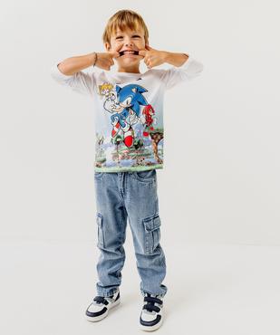 Jean cargo délavé à taille élastiquée réglable garçon vue7 - GEMO (ENFANT) - GEMO