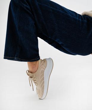 Baskets basses running en mesh à lacets femme - Valentina Baldano vue1 - VALENTINA BALDA - GEMO