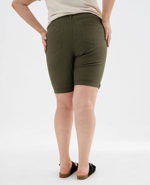 Bermuda à revers en coton stretch femme grande taille vue7 - GEMO 4G GT - GEMO