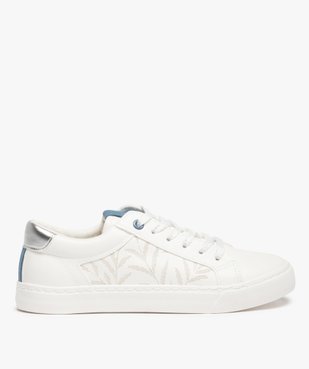 Tennis femme à lacets brillants avec décor végétal perforé vue1 - GEMO (SPORTSWR) - GEMO