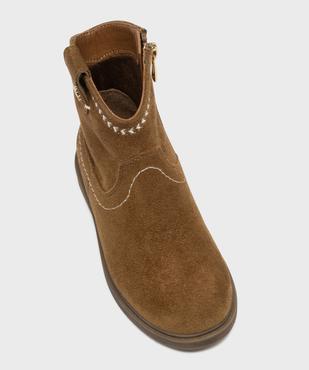 Boots western zippées en suédine fille - LuluCastagnette vue5 - LULUCASTAGNETTE - GEMO