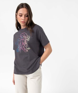 Tee-shirt femme avec motif Ariel multicolore - Disney vue5 - DISNEY - GEMO