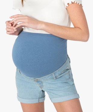 Short grossesse en jean bandeau taille haute vue2 - GEMO (MATER) - GEMO