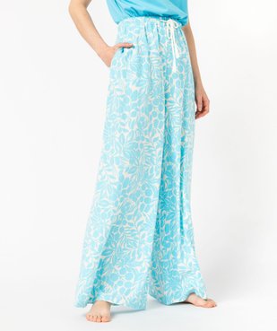 Pantalon de pyjama ample à motifs fleuris femme vue1 - GEMO 4G FEMME - GEMO