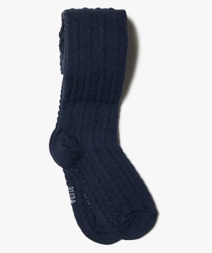 Collants bébé fille épais en maille torsadée unie vue1 - GEMO 4G FILLE - GEMO