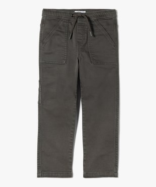 Pantalon garçon à taille élastiquée et grandes poches plaquées vue1 - GEMO 4G GARCON - GEMO