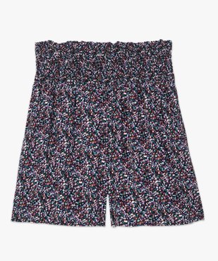 Short maternité fleuri avec large ceinture smockée vue4 - GEMO (MATER) - GEMO