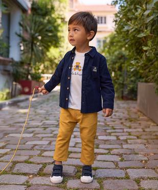 Pantalon en coton avec ceinture bébé garçon - LuluCastagnette vue1 - LULU CASTAGNETTE GEMO FOR GOOD - GEMO