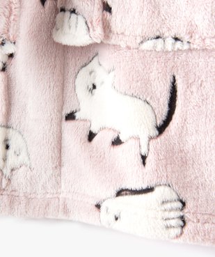 Robe de chambre fille douillette imprimée chats vue2 - GEMO (ENFANT) - GEMO