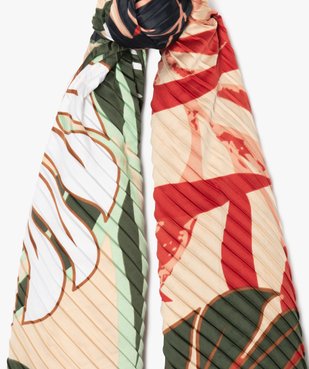 Foulard femme gaufré avec motif exotique vue2 - Nikesneakers (ACCESS) - Nikesneakers