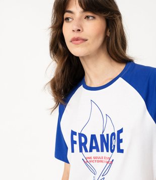 Tee-shirt manches courtes imprimé Équipe de France Olympique vue8 - ALLEZ LES BLEUS - GEMO