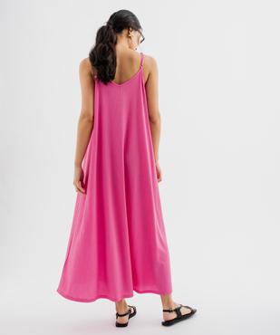 Robe longue à fines bretelles en maille texturée femme vue3 - GEMO 4G FEMME - GEMO